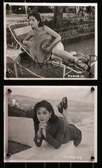 1a599 YVONNE FURNEAUX 8 8x10 stills '56 wonderful images of the French star promoting Lisbon!