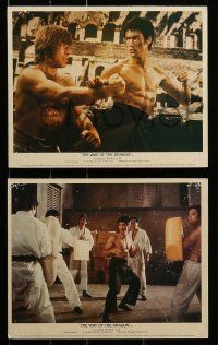 1a082 RETURN OF THE DRAGON 8 color English FOH LCs '74 images of Bruce Lee, The Way of the Dragon!