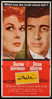 1b448 ADA 3sh '61 super close portraits of Susan Hayward & Dean Martin, what was the truth?