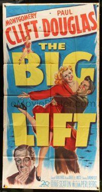1b477 BIG LIFT 3sh '50 artwork of Montgomery Clift, Douglas & Cornell Borchers!