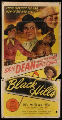 1b481 BLACK HILLS 3sh '47 great images of singing cowboy Eddie Dean & Shirley Patterson!
