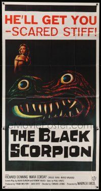 1b482 BLACK SCORPION 3sh '57 art of wacky creature that looks more laughable than horrible!