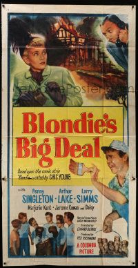 1b489 BLONDIE'S BIG DEAL 3sh '49 Penny Singleton & Arthur Lake as Dagwood, created by Chic Young!