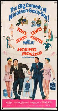 1b491 BOEING BOEING 3sh '65 Tony Curtis & Jerry Lewis in the big comedy of nineteen sexty-sex!