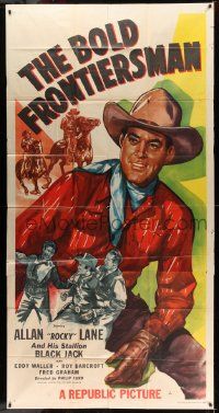 1b492 BOLD FRONTIERSMAN 3sh '48 great full-length artwork of cowboy Allan Rocky Lane!