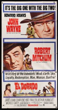 1b558 EL DORADO 3sh '66 John Wayne, Robert Mitchum, Howard Hawks, the big one w/ the big two!