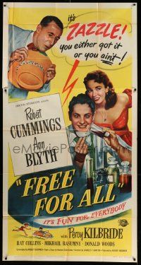 1b579 FREE FOR ALL 3sh '49 Ann Blyth, Robert Cummings turns water into gasoline!
