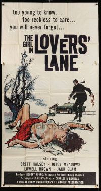 1b595 GIRL IN LOVERS' LANE 3sh '60 Jim Jonson art of Joyce Meadows murdered & left half-naked!
