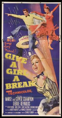 1b597 GIVE A GIRL A BREAK 3sh '53 Marge & Gower Champion dancing, Debbie Reynolds, Stanley Donen!