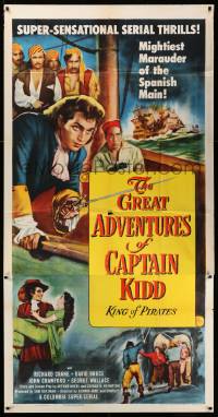 1b610 GREAT ADVENTURES OF CAPTAIN KIDD 3sh '53 King of Pirates, A Columbia Super-Serial!
