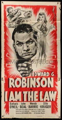 1b652 I AM THE LAW 3sh R55 Edward G. Robinson turns fighting prosecutor & he's turning on the heat