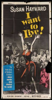 1b657 I WANT TO LIVE 3sh '58 Susan Hayward as Barbara Graham, a party girl convicted of murder!