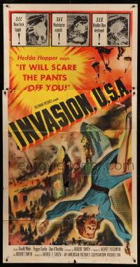 1b666 INVASION U.S.A. 3sh '52 New York topples, San Francisco in flames, Boulder Dam destroyed!