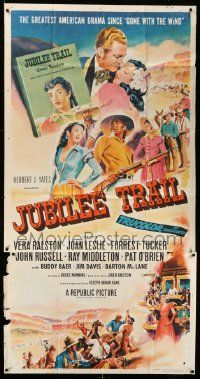 1b680 JUBILEE TRAIL 3sh '54 Vera Ralston, greatest American drama since Gone with the Wind!