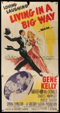 1b714 LIVING IN A BIG WAY 3sh '47 great images of Gene Kelly with pretty Marie The Body McDonald!