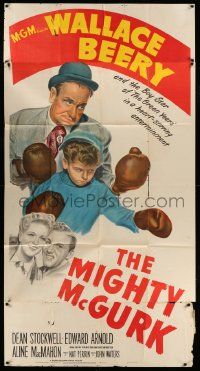 1b742 MIGHTY McGURK 3sh '46 great artwork of boxing Wallace Beery & young Dean Stockwell!