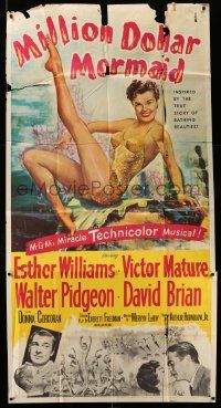 1b743 MILLION DOLLAR MERMAID 3sh '52 sexy swimmer Esther Williams in swimsuit & crown!