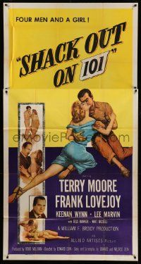 1b861 SHACK OUT ON 101 3sh '56 Terry Moore & Lee Marvin on the shady side of the highway!