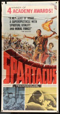 1b891 SPARTACUS 3sh '60 classic Stanley Kubrick & Kirk Douglas epic, cool gladiator artwork!