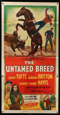 1b957 UNTAMED BREED 3sh '48 Sonny Tufts thrown off his horse, Barbara Britton, Gabby Hayes!