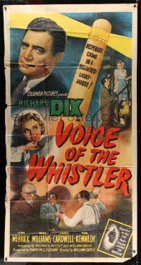 1b962 VOICE OF THE WHISTLER 3sh '45 Richard Dix investigates a haunted honeymoon for murder!