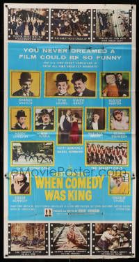 1b976 WHEN COMEDY WAS KING 3sh '60 Charlie Chaplin, Buster Keaton, Laurel & Hardy, Harry Langdon