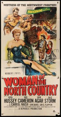 1b986 WOMAN OF THE NORTH COUNTRY 3sh '52 sexy Ruth Hussey was mistress of the Northwest Frontier!