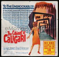 1b074 CABINET OF CALIGARI 6sh '62 written by Robert Bloch, it shocks the unshockables!