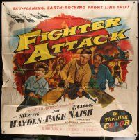 1b081 FIGHTER ATTACK 6sh '53 Sterling Hayden with machine gun, sky-flaming, earth-rocking!