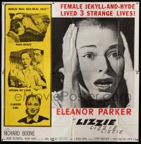 1b093 LIZZIE 6sh '57 Eleanor Parker is a female Jekyll & Hyde times three, which was her real self?