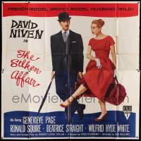 1b104 SILKEN AFFAIR 6sh '56 David Niven is a model husband, sexy Genevieve Page is a French model!
