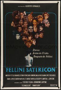 1b318 FELLINI SATYRICON Argentinean '70 Federico's Italian cult classic, cool cast montage!