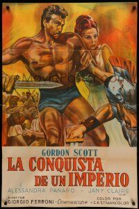 1b347 HERCULES AGAINST MOLOCH Argentinean '63 cool sword & sandal art of Gordon Scott as Ercole!