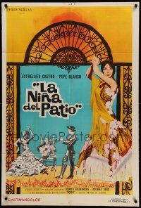 1b359 LA NINA DEL PATIO Argentinean '67 full-length art of pretty Spanish Estrellita Castro!