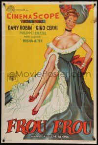 1b421 TOY WIFE Argentinean '55 Frou-Frou, great full-length art of sexy Dany Robin!