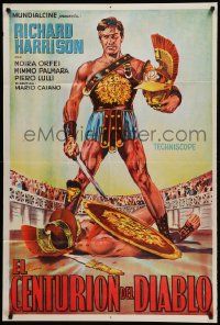 1b427 TWO GLADIATORS Argentinean '64 Richard Harrison, I due gladiatori, cool sword & sandal art!