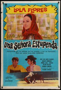 1b428 UNA SENORA ESTUPENDA Argentinean '70 two great images of pretty Lola Flores + matador!