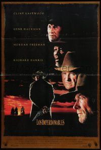 1b429 UNFORGIVEN Argentinean '92 gunslinger Clint Eastwood, Gene Hackman, Morgan Freeman, Harris!