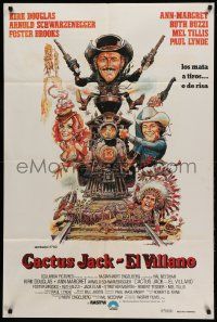 1b433 VILLAIN Argentinean '79 Jack Davis art of Schwarzenegger, Ann-Margret & Kirk Douglas!