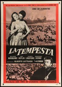 1b238 TEMPEST Italian 1p '59 Alberto Lattuada's La Tempesta, Van Heflin, Silvana Mangano