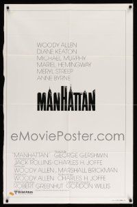 1b061 MANHATTAN SpanUS 1-stop poster '79 w/classic image of Woody Allen & Keaton by bridge!