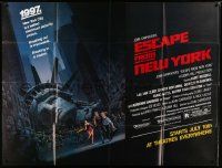 1b029 ESCAPE FROM NEW YORK subway poster '81 Carpenter, art of decapitated Lady Liberty by Jackson!