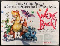 1b048 WE'RE BACK!: A DINOSAUR'S STORY subway poster '93 cartoon produced by Steven Spielberg!