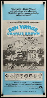 1c762 BON VOYAGE CHARLIE BROWN Aust daybill '80 Peanuts, Charles M. Schulz art, Snoopy!