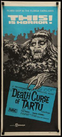 1c789 DEATH CURSE OF TARTU Aust daybill '74 Native American Indian zombies in the Everglades!