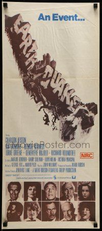 1c802 EARTHQUAKE Aust daybill '74 Charlton Heston, Ava Gardner, Joseph Smith disaster title art!