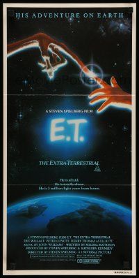 1c801 E.T. THE EXTRA TERRESTRIAL Aust daybill '82 Steven Spielberg classic, John Alvin art!