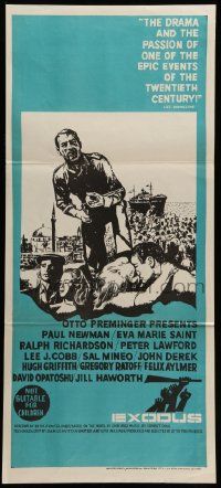 1c815 EXODUS Aust daybill '62 classic Otto Preminger Israeli Independence epic!