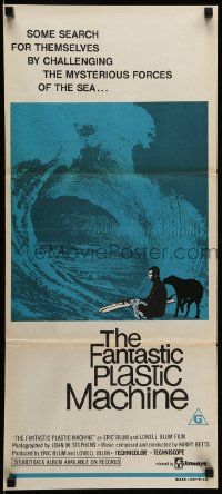 1c818 FANTASTIC PLASTIC MACHINE Aust daybill '69 cool wave image, surfing documentary!