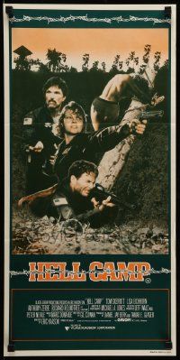 1c846 HELL CAMP Aust daybill '87 cool images of Tom Skerritt & Lisa Eichhorn as soldiers!